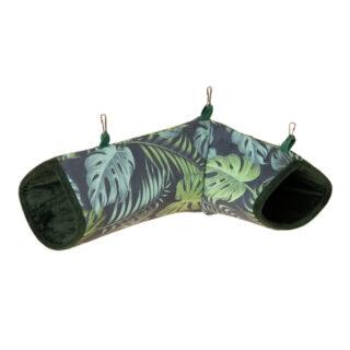 TIAKI Jungle Collection Tunnel für Kleintiere - L 36 x B 25 x H 13 cm, grün