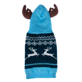 TIAKI Rentier-Hoodie für Hunde - 45 cm Rückenlänge (Größe L)