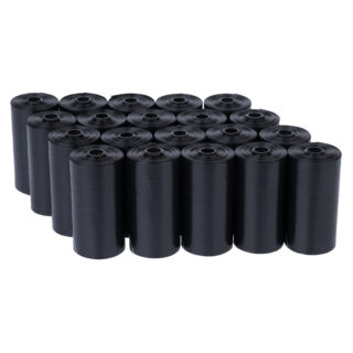 TIAKI Schwarze Hundekotbeutel - 60 Rollen á 15 Beutel (900 Beutel)
