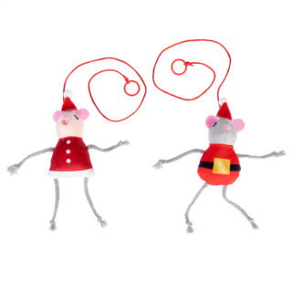 TIAKI Türhänger-Set Weihnachtliches Mäusepaar - 2er-Set