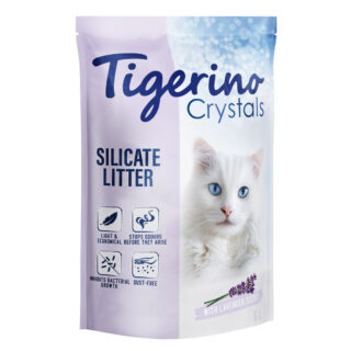 Tigerino Crystals Katzenstreu - Lavendelduft - Sparpaket 3 x 5 l