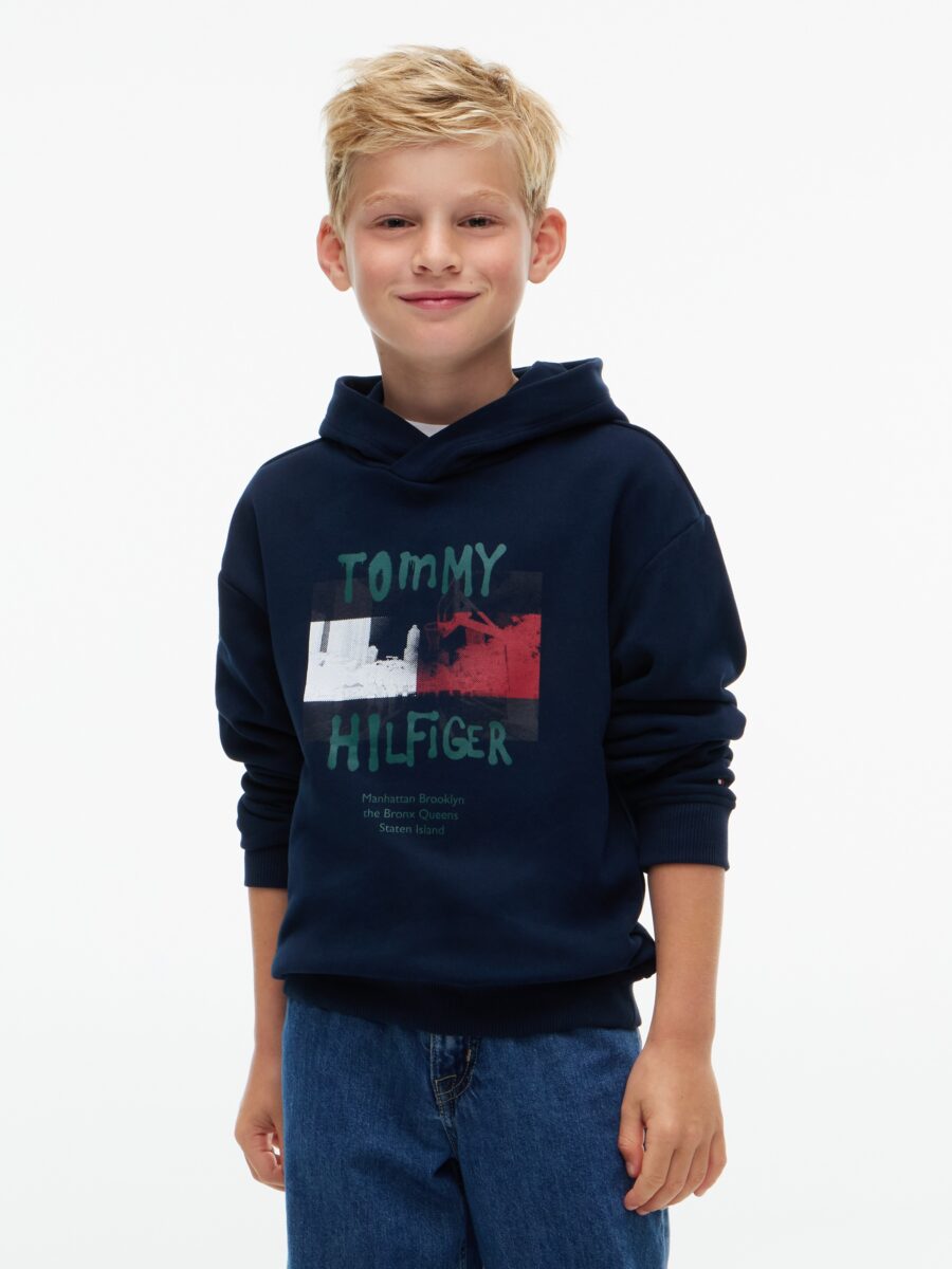 Tommy Hilfiger Kapuzensweatshirt "FLAG GRAFITTI", Regular Fit, für Kinder bis 16 Jahre