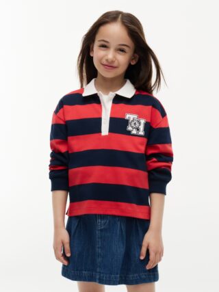 Tommy Hilfiger Langarm-Poloshirt Regular Fit, reine Baumwolle, Kinder bis 16 Jahre