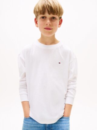 Tommy Hilfiger Langarmshirt "ESSENTIAL T-SHIRT LS" für Kinder bis 16 Jahre, Markenlogo