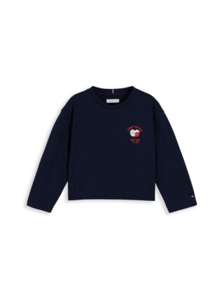 Tommy Hilfiger Langarmshirt Rundhalsausschnitt, reine Baumwolle, für Baby & Kinder