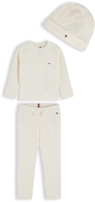 Tommy Hilfiger Neugeborenen-Geschenkset Set, 3 weiche Strickqualität, für Babys
