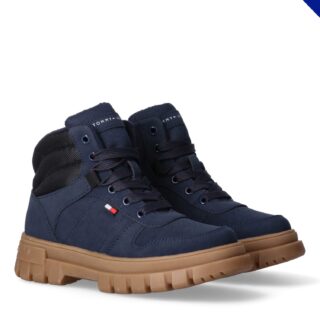Tommy Hilfiger Schnürboots Herbstboots, Outdoorboots mit weich gepolstertem Schaftrand