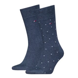 Tommy Hilfiger Socken "TH MEN SOCK 2P DOT" 2 Paar, 2 Paar tlg. mit klassischer Markenprägung