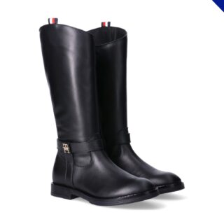 Tommy Hilfiger Stiefel Blockabsatz, Langschaftstiefel im klassischen Reiterlook