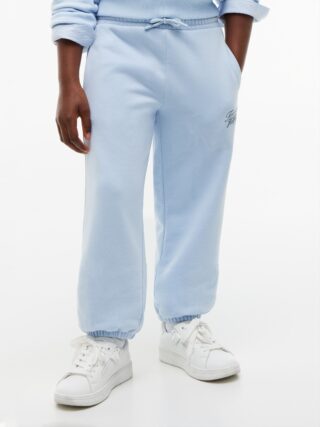 Tommy Hilfiger Sweathose "TOMMY SCRIPT SWEATPANTS" Regular Fit, Elastische Bündchen, Kinder bis 16 Jahre