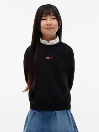 Tommy Hilfiger Sweatshirt, Glitzersteine, Rundhalsausschnitt, Regular Fit, Kinder bis 16 Jahre