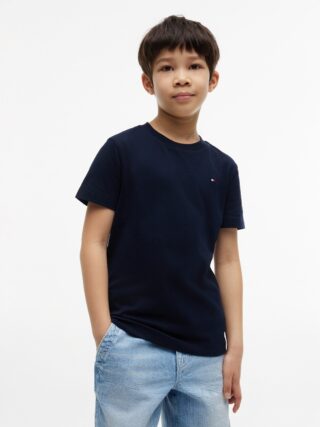 Tommy Hilfiger T-Shirt Rundhalsausschnitt, Regular Fit, Kinder bis 16 Jahre, reine Baumwolle