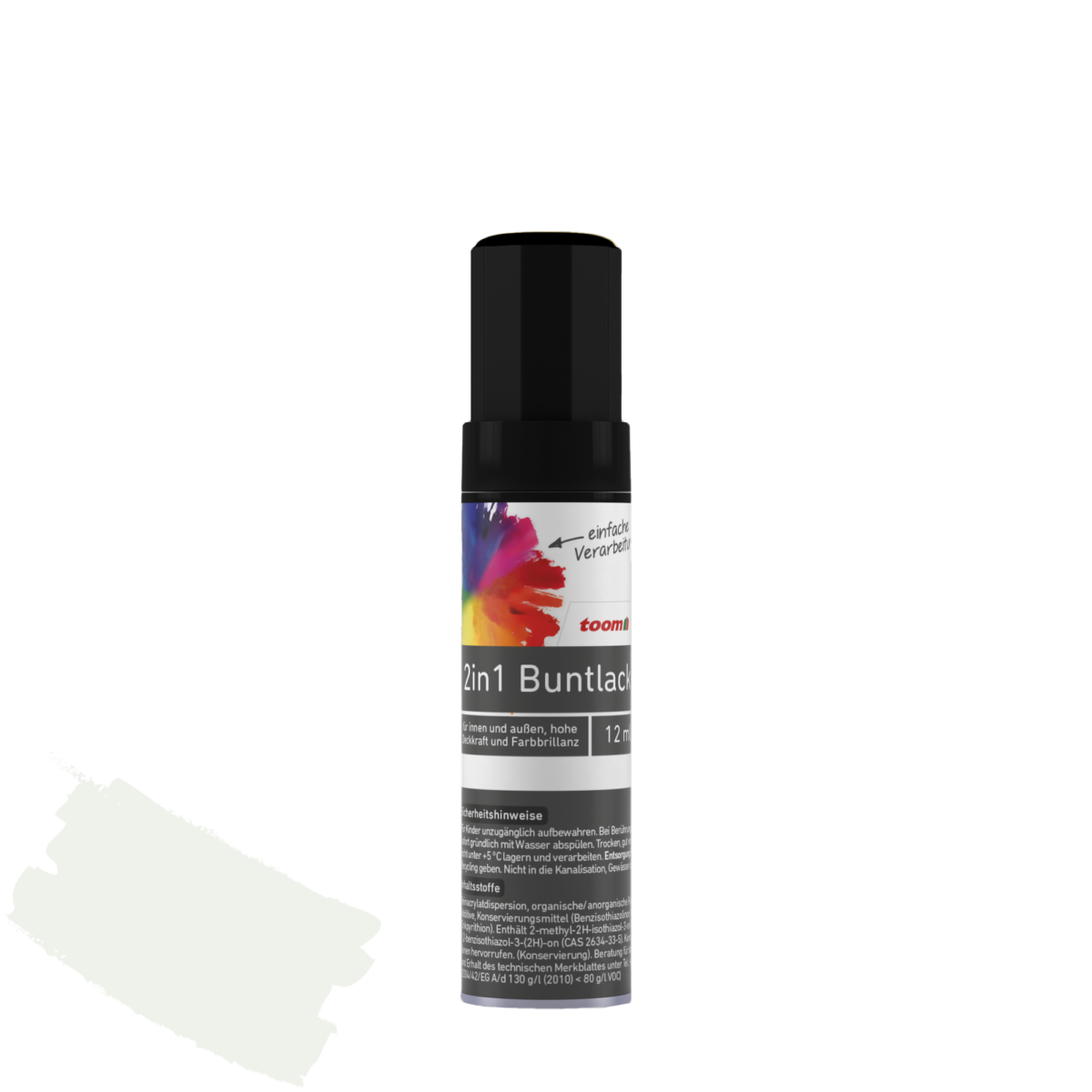 toom 2in1 Buntlackstift edelweiß seidenmatt 12 ml