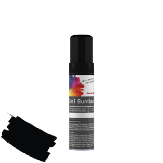 toom 2in1 Buntlackstift 'Mitternacht' tiefschwarz seidenmatt 12 ml