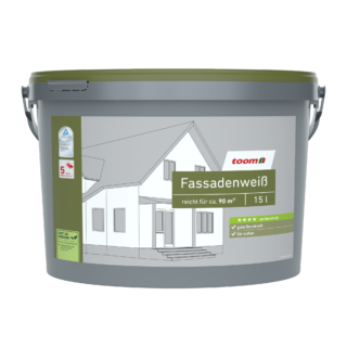 toom Fassadenweiß seidenmatt 15 l