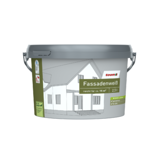 toom Fassadenweiß seidenmatt 2,5 l