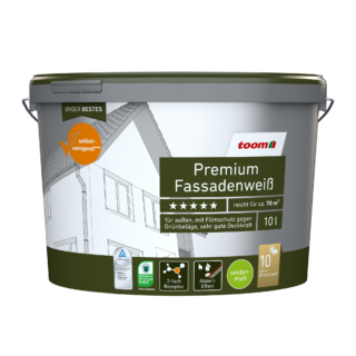 toom Premium-Fassadenweiß seidenmatt 10 l