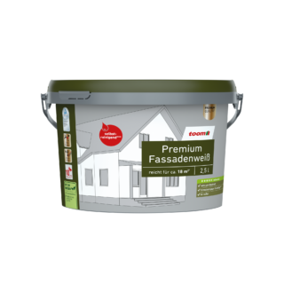 toom Premium-Fassadenweiß seidenmatt 2,5 l