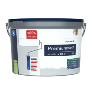 toom Premiumweiß matt 10 l