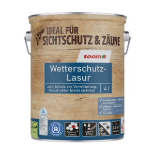 toom Wetterschutz-Lasur palisanderfarben 4 l