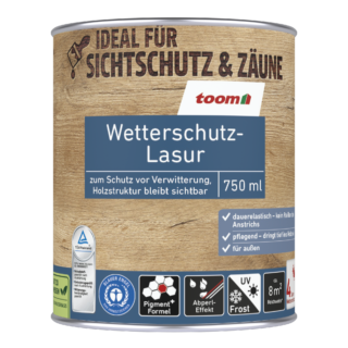 toom Wetterschutz-Lasur silbergrau 750 ml
