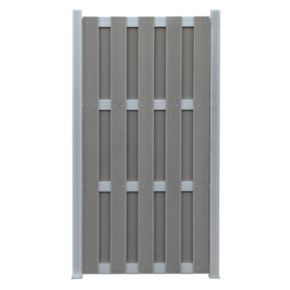 toom Zaunelement 'Jan' WPC/Aluminium grau 90 x 180 cm