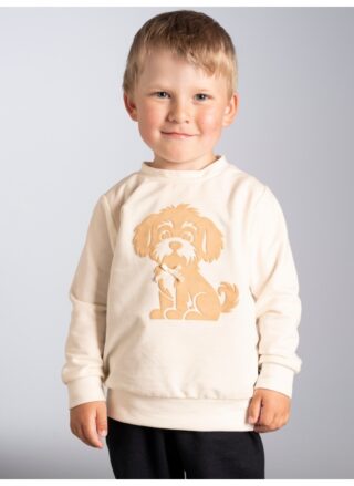 Trigema Sweatshirt "TRIGEMA Baby Sweatshirt mit Hundemotiv und Schleife"