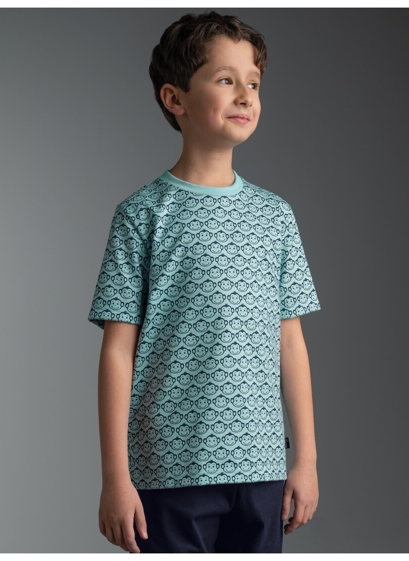 Trigema T-Shirt "TRIGEMA T Shirt mit Allover-Muster "Äffchen"" 1