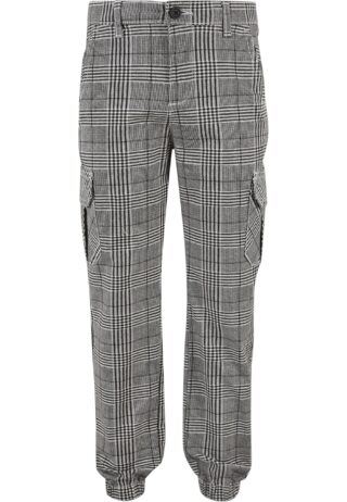 URBAN CLASSICS Cargohose "Urban Classics Herren Boys AOP Glencheck Cargo Jog Pants"
