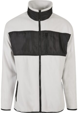 URBAN CLASSICS Fleecejacke "Urban Classics Herren Patched Micro Fleece Jacket" 1 Stk. tlg. ohne Kapuze