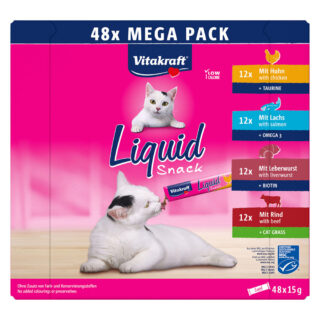 Vitakraft Cat Liquid-Snack Multipack - 16 x 15 g (Mix 1)