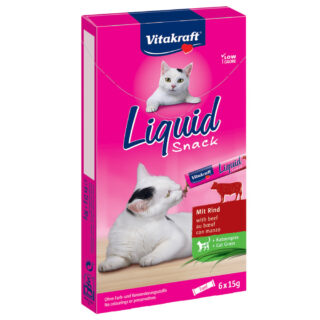 Vitakraft Cat Liquid-Snack Rind & Inulin - Sparpaket 24 x 15 g