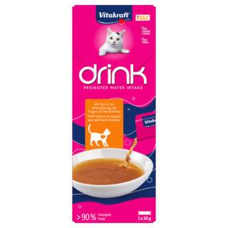 Vitakraft Katzen-Drink mit Huhn und Taurin - Sparpaket: 45 x 30 g