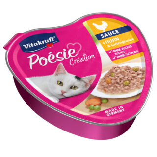 Vitakraft Poésie Création 15 x 85 g - Pute in Käsesauce