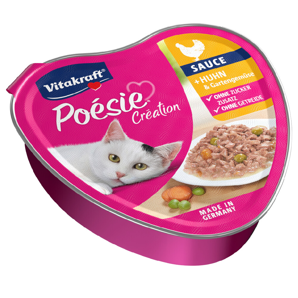 Vitakraft Poésie Création 15 x 85 g - Pute in Käsesauce