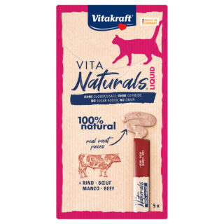 Vitakraft Vita Naturals Liquid-Snack Rind - Sparpaket 20 x 15 g