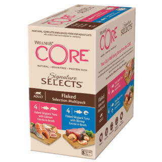 Wellness Core Cat Signature Selects 8 x 79 g - Auswahl in Streifen