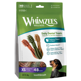 Whimzees by Wellness Toothbrush - Größe M: für mittelgroße Hunde (12-18 kg, 12 Stück)