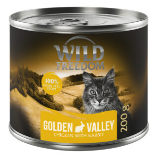 Wild Freedom Adult 6 x 200 g - getreidefreie Rezeptur - Golden Valley: Kaninchen & Huhn