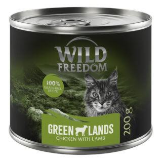 Wild Freedom Adult 6 x 200 g - getreidefreie Rezeptur - Green Lands: Lamm & Huhn