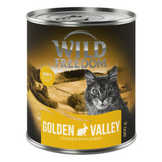 Wild Freedom Adult 6 x 800 g - getreidefreie Rezeptur - Golden Valley - Kaninchen & Huhn
