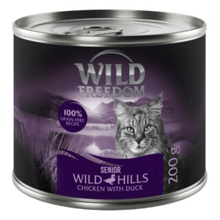 Wild Freedom Senior "Wild Hills" Ente & Huhn - getreidefreie Rezeptur - Sparpaket: 12 x 200 g