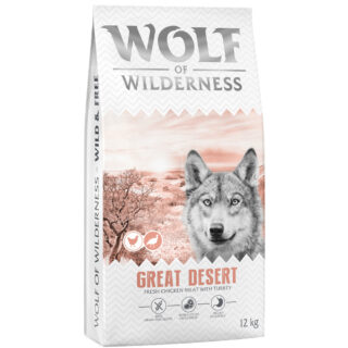 Wolf of Wilderness Adult "Great Desert" Pute - getreidefrei - Sparpaket: 4 x 1 kg neue Rezeptur