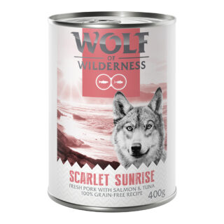 Wolf of Wilderness Adult - mit frischem rotem Fleisch 6 x 400 g Mixpaket