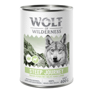Wolf of Wilderness Adult - mit viel frischem Geflügel 6 x 400 g - Mossy Miles - Geflügel mit Kaninchen