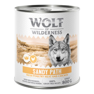 Wolf of Wilderness Adult - mit viel frischem Geflügel 6 x 800 g - Wooded Trails - Geflügel mit Kalb