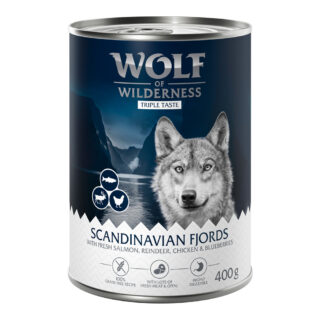 Wolf of Wilderness Adult - "Taste of" 6 / 24 x 400 g - 6 x 400g: Triple Taste of Canada - Rind, Pute, Kabeljau
