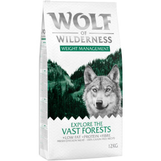 Wolf of Wilderness "Explore The Vast Forests" Weight Management - getreidefrei - Sparpaket: 4 x 1 kg: neue Rezeptur