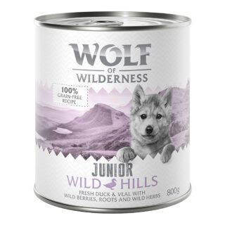 Wolf of Wilderness JUNIOR 6/24 x 800 g - 24 x 800 g Blue River - Huhn & Lachs
