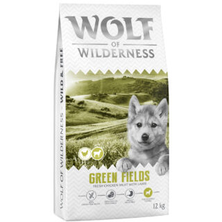 Wolf of Wilderness Junior "Green Fields" Lamm - getreidefrei - Sparpaket: 4 x 1 kg neue Rezeptur